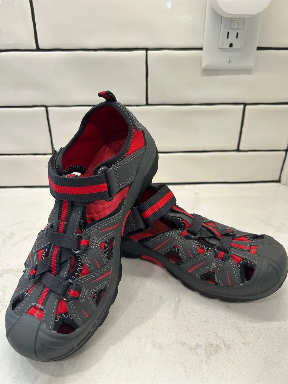 Merrell Hydro Outdoor Adjustable Leather‎ Sandal Boys Size 3W
